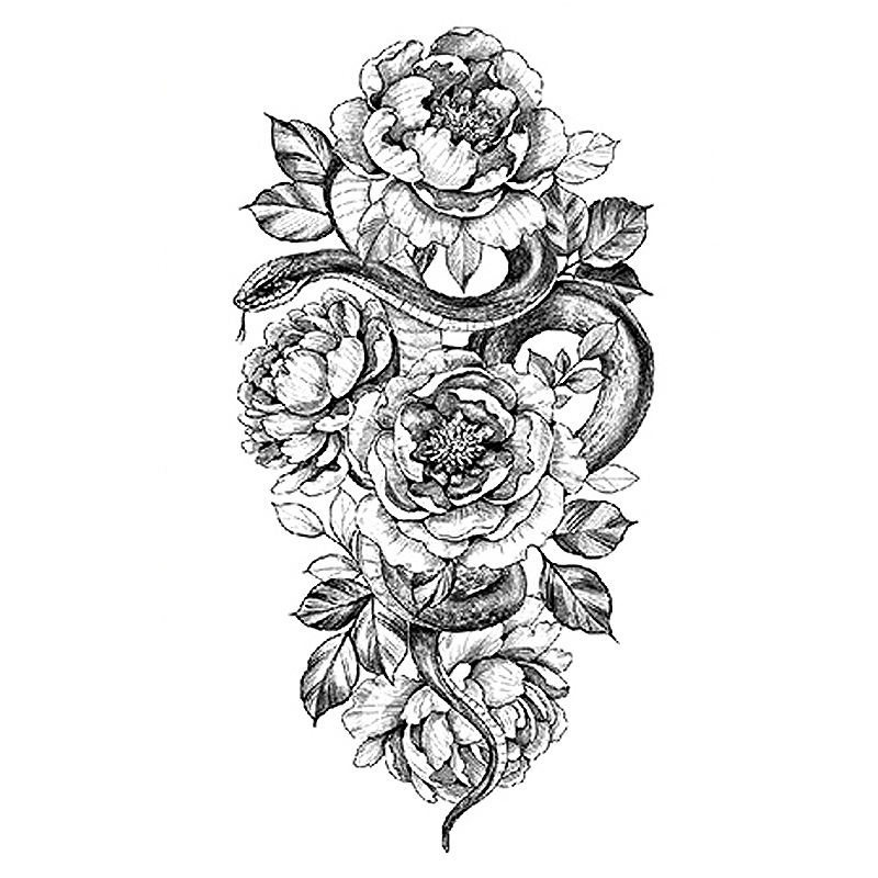 Tattoo Stickers Waterproof DIY Body Art Stickers Sketch East China 3D Tattoo Stickers Temporary Tattoo Fake Ta_voghion.com