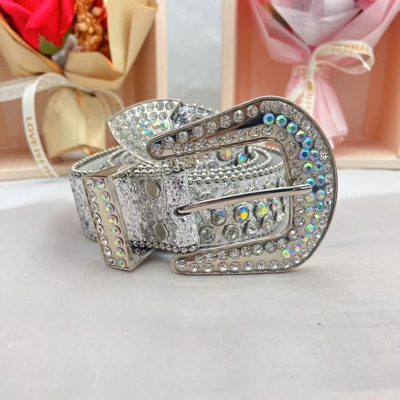 Hochwertiger Damen-Hosengürtel mit Strassbesatz für Herbst und Winter, modisch und trendig, breit und vielseitig, für Herren._voghion.com