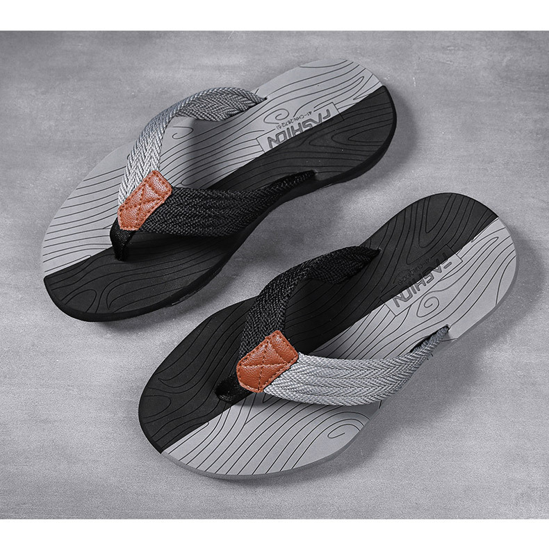 Men's flops summer, new casual flip flops, men's for external wear, anti slip beach sandals_voghion.com