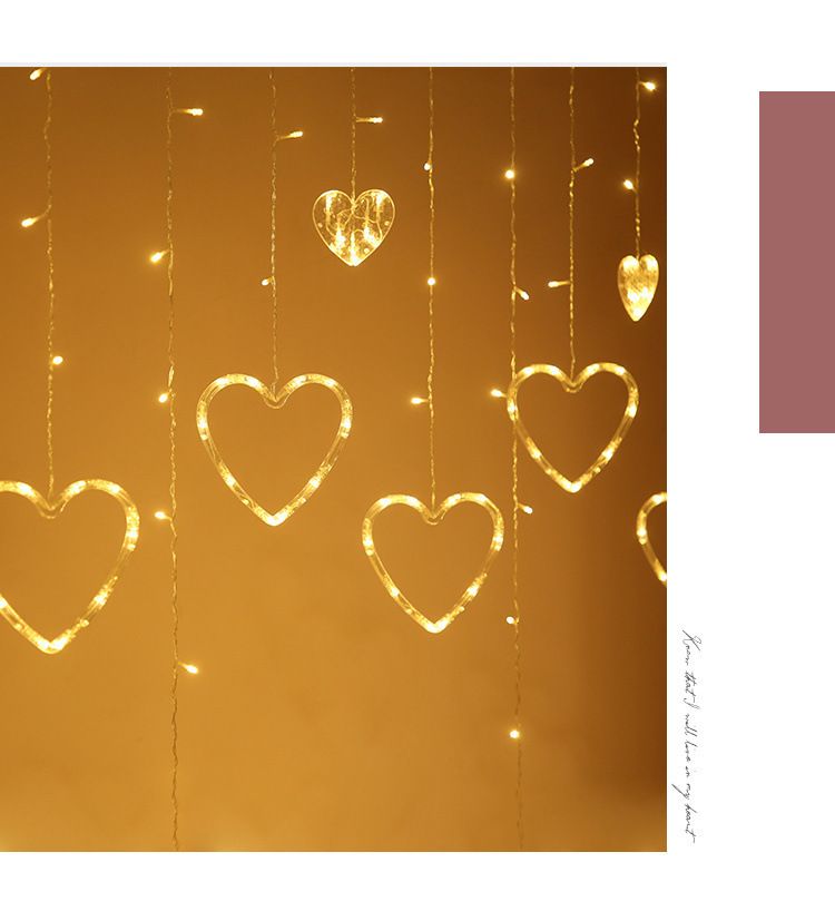 Luci a forma di cuore a LED - 3,5 m, lucine bianche calde e colorate scintillanti per camera da letto, feste, matrimoni, decorazioni natalizie (alimentazione tramite USB/batteria, IP43)_voghion.com