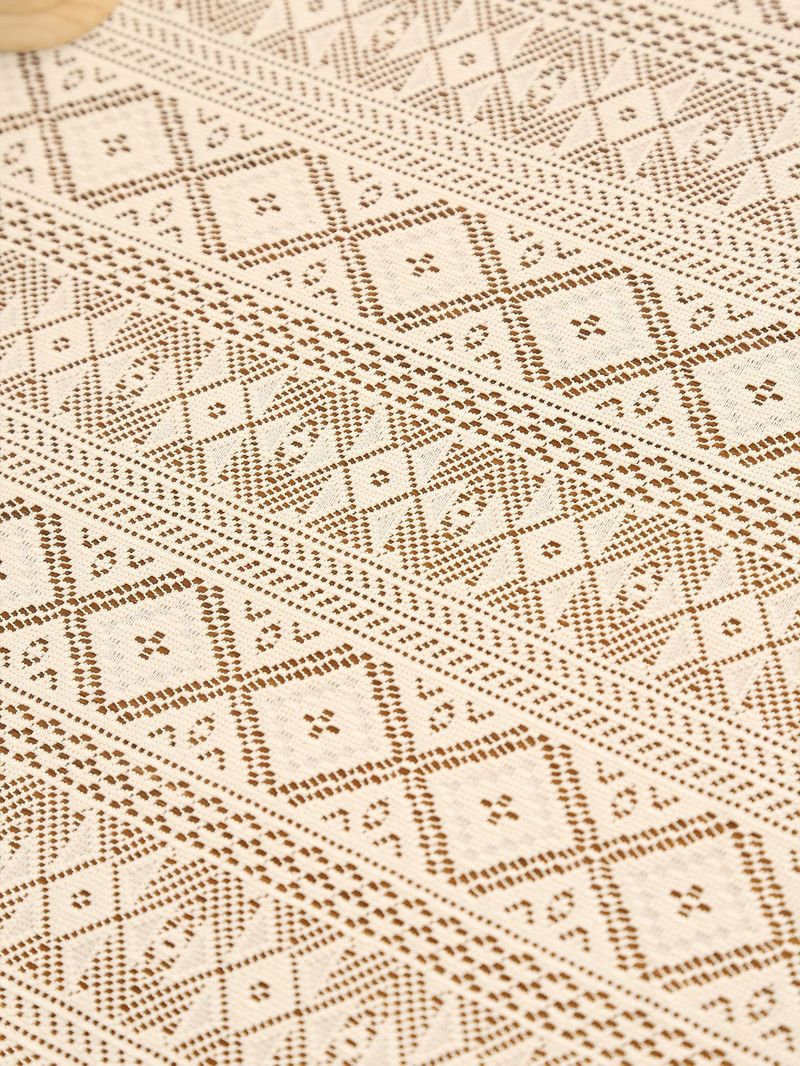 Tovaglia di pizzo retrò di lusso nordico leggero, antipolvere, isolamento termico, abbellimento, copritavolo da caffè_voghion.com