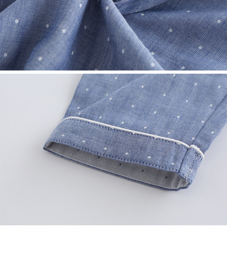 Pijamas para niños Ropa para el hogar Conjunto de pijamas familiares de algodón con doble hilo para niños_voghion.com