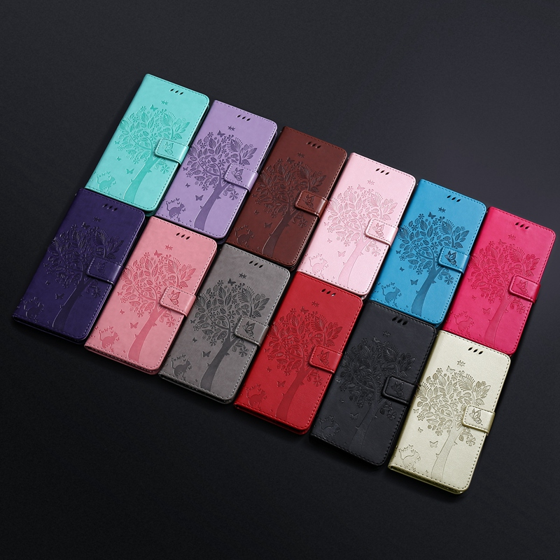 Reliëf katten portemonnee hoesje voor Samsung Galaxy S22 S21 S20 S21FE S20FE S10 S9 S8 S7 Edge Note 20 10 9 8 PU lederen flip cover_voghion.com