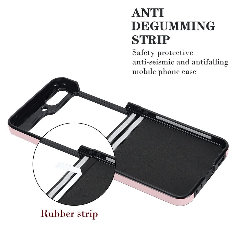 Applicable to Samsung ZFlip6 mobile phone case, rhombus ring, small fragrant wind folding protective case, zflip5/4 leather case, high-end._voghion.com