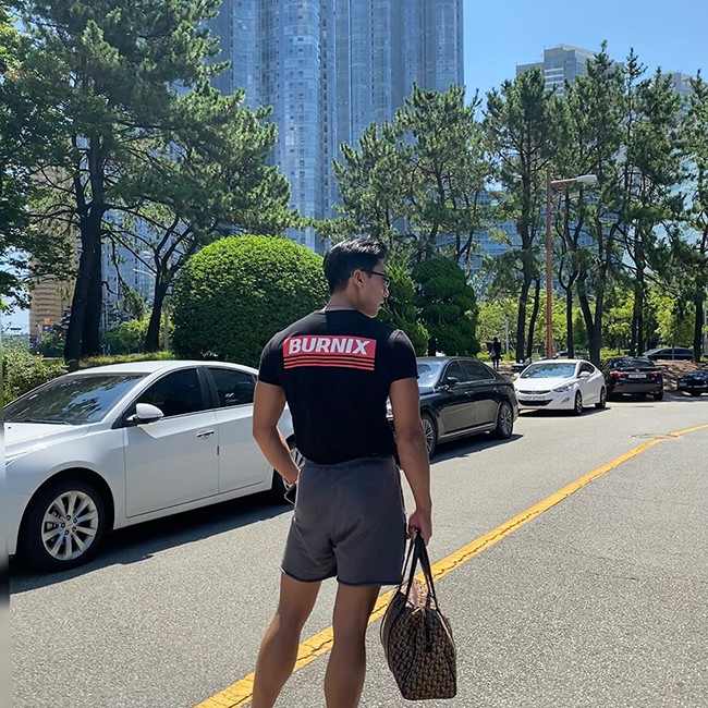 Muscle Spring/Summer New Men's Sports Leisure Gym Training Running Cotton Slim Fit Elastic Korean Short Sleeve T-shirt_voghion.com