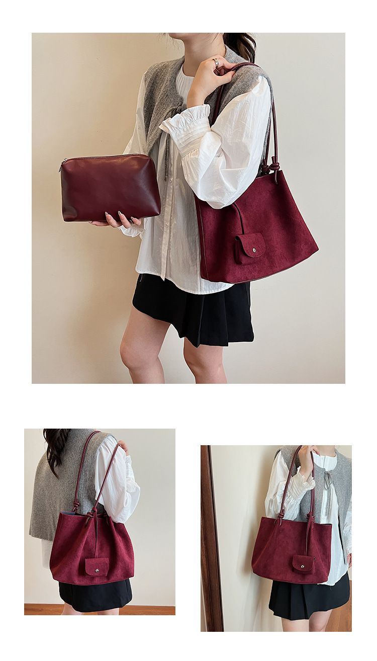 Strukturierte, matte Handtasche, schlicht, lässig, modisch, stilvoll, Umhängetasche_voghion.com