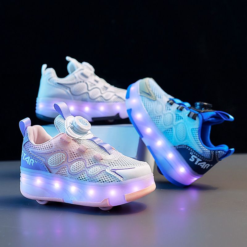 Heelys Mädchen Sommer Jungen 2025 Kinder Roller Mit Licht-up Atmungsaktive Räder 4-Rad Super Cool Eislaufen Schuhe Für_voghion.com