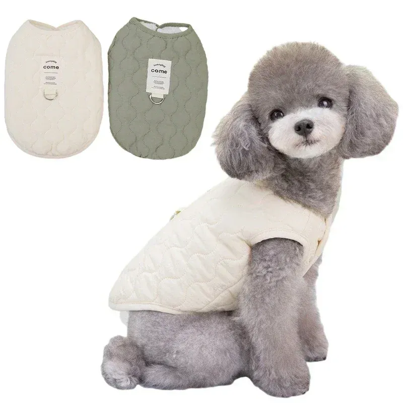 Winter Warm Vest Dogs, Clothing Small Dogs And Cats, Coat With D-Ring For Puppies, Cotton Pet Jacket, French Bulldog By PawParty Store_voghion.com