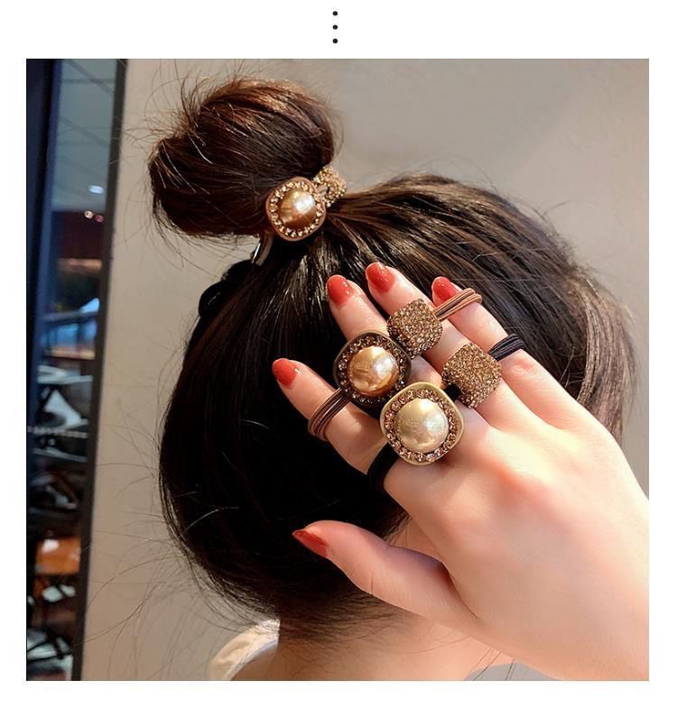 2025 New Tie Simple High-End Rope For Women Light Luxury Elastic Band Elegant Ring Bun Ponytail Hair Accessory_voghion.com