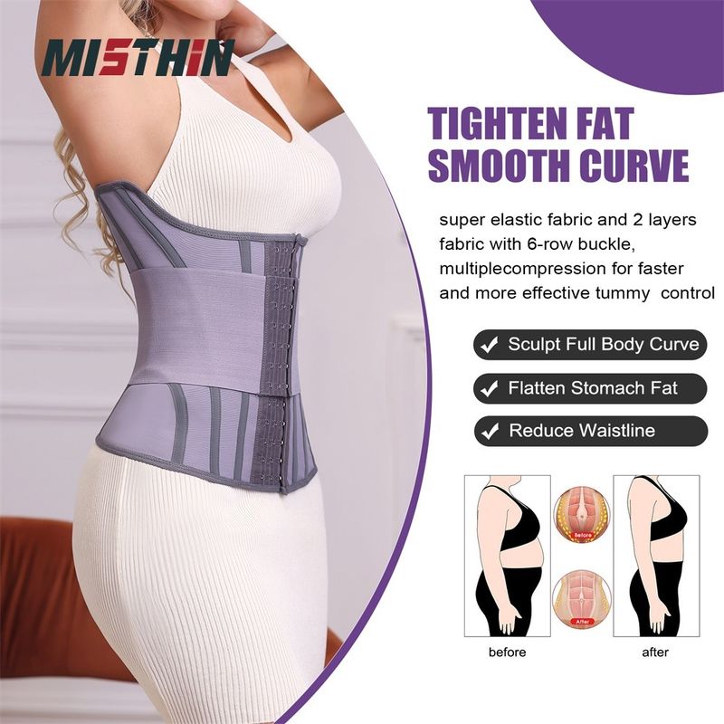 VoleFox Plus Size Waist Trainer Faixa de Barriga Dupla Camada para Controle de Barriga Pós-Parto Modelagem Corporal Cinto de Yoga_voghion.com