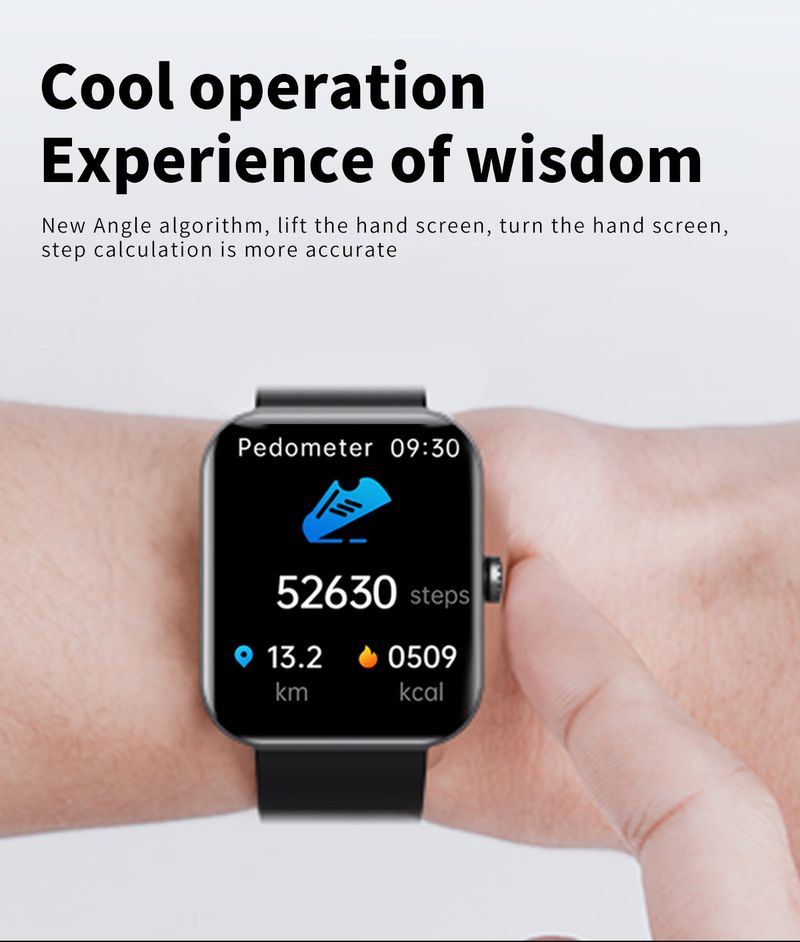 Smart Watch Fitness Herzfrequenz Blutsauerstoff Schlaf Schrittzähler_voghion.com