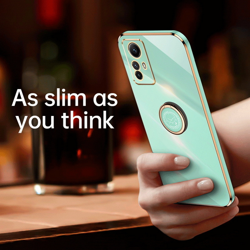 Fingerringhalter Hülle für Xiaomi Redmi Note 12s 12 11T Pro + 11e 11 11T 10 Pro Note 9T 9 Pro 9S 8 Pro Soft Plating Randabdeckung_voghion.com