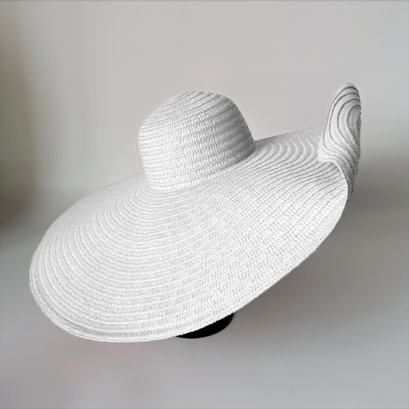Cappello da spiaggia pieghevole Ins, da donna, in paglia oversize, con tesa larga 70 cm, protezione solare_voghion.com