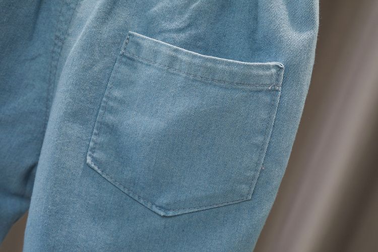 2024 Summer New Polo Neck Shirt Short sleeved Set, Boys' Casual Cowboy Shorts Two Piece Set_voghion.com