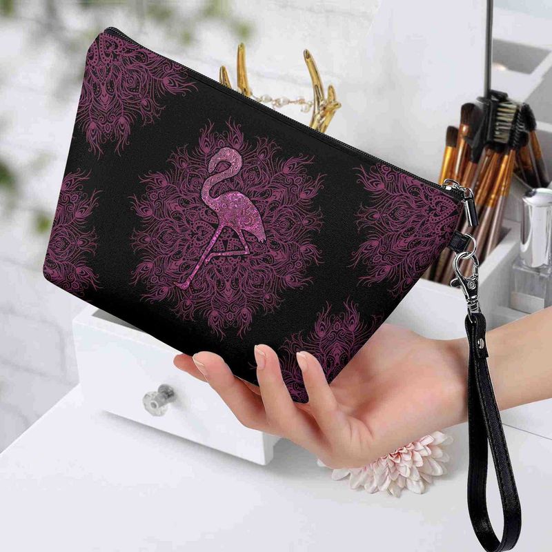 Cute and portable makeup with printed women's multifunctional storage bag, customized toiletries bag_voghion.com