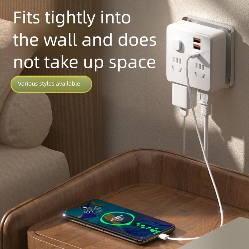 Prise intelligente domestique 86 convertisseurs multifonctions multiprise USB multi-trous pour dortoir étudiant_voghion.com