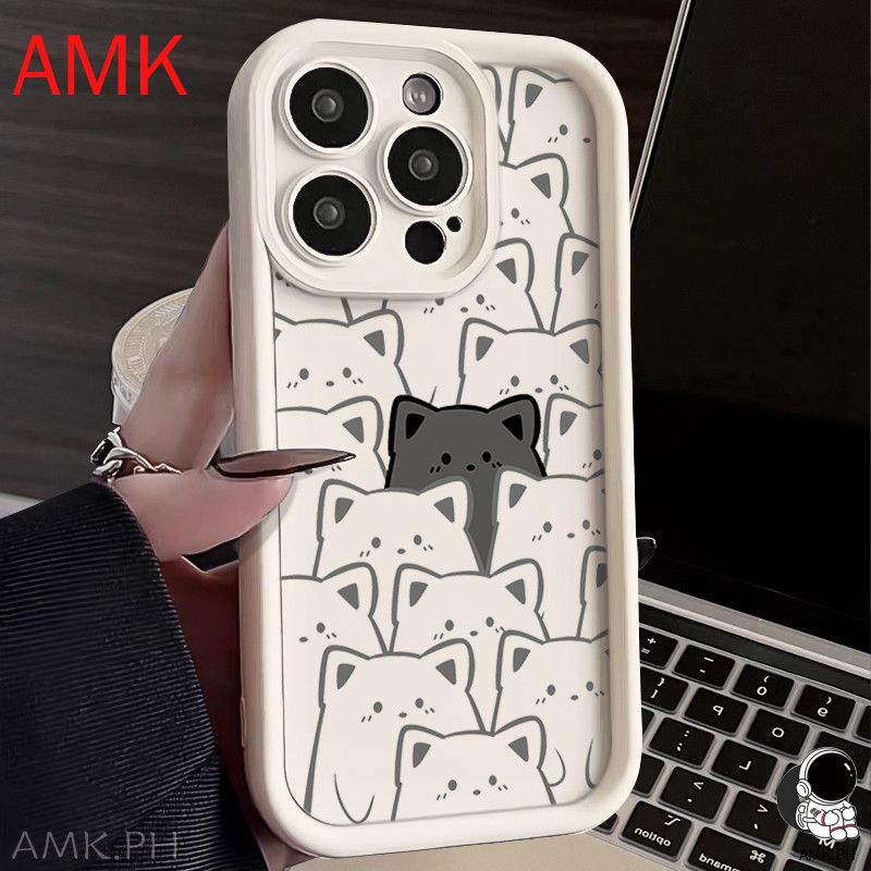 Redmi Note 13 12s 12 11 11s 10s 13C 12C 10C 10 9T 8 Pro Plus 9A 9C 10A 5g Carino Semplice Nero E Bianco Gatto Antiurto Lente Protezione Custodia Custodia_voghion.com