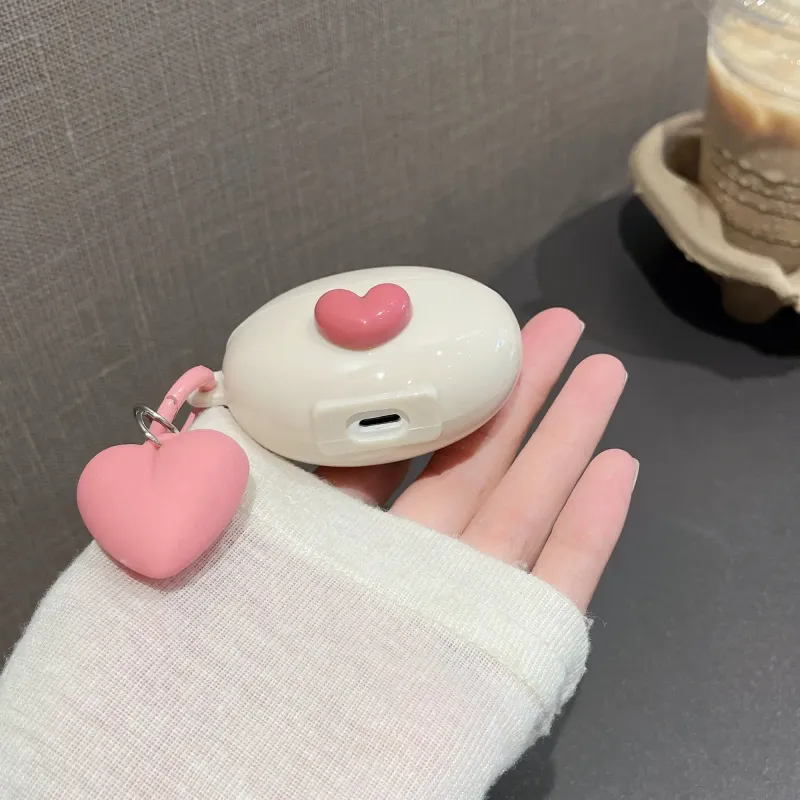 Hjärtmönster Hörlursfodral med armband för HUAWEI FreeBuds 5i SE2 Lenovo HT38 LP40 AirPods Skyddsfodral Hörlurstillbehör Skyddslåda_voghion.com