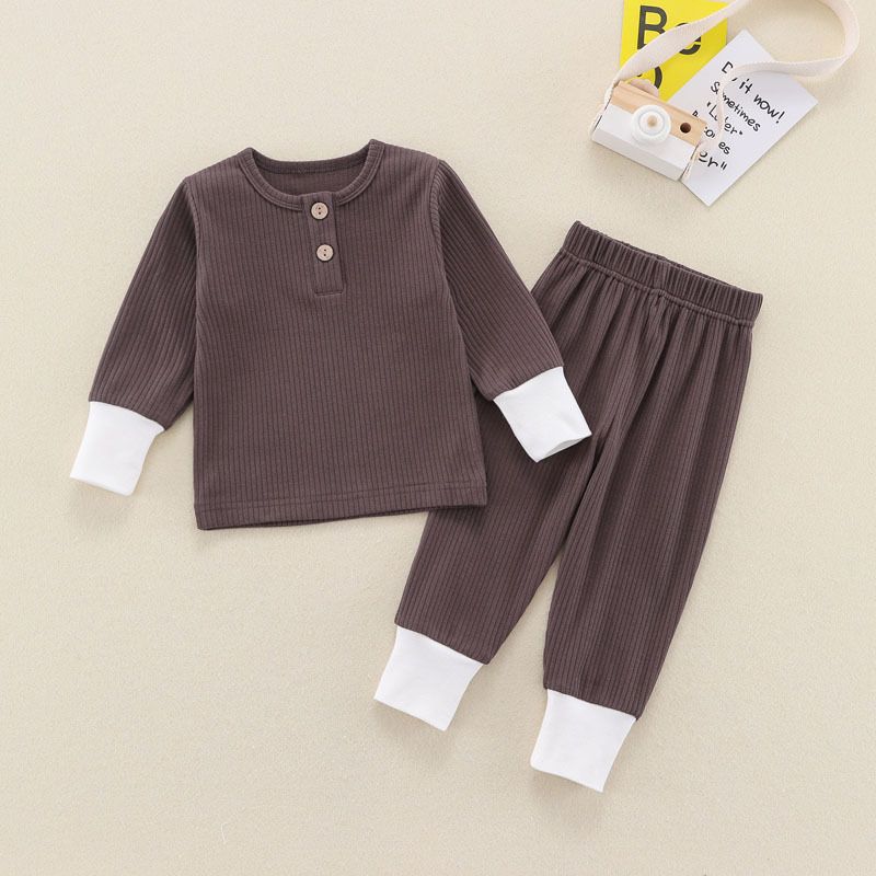 Ropa para niños Ropa de otoño para niños Ropa para el hogar Trajes de rayas para niños Ropa para niños Ropa de otoño para bebés_voghion.com