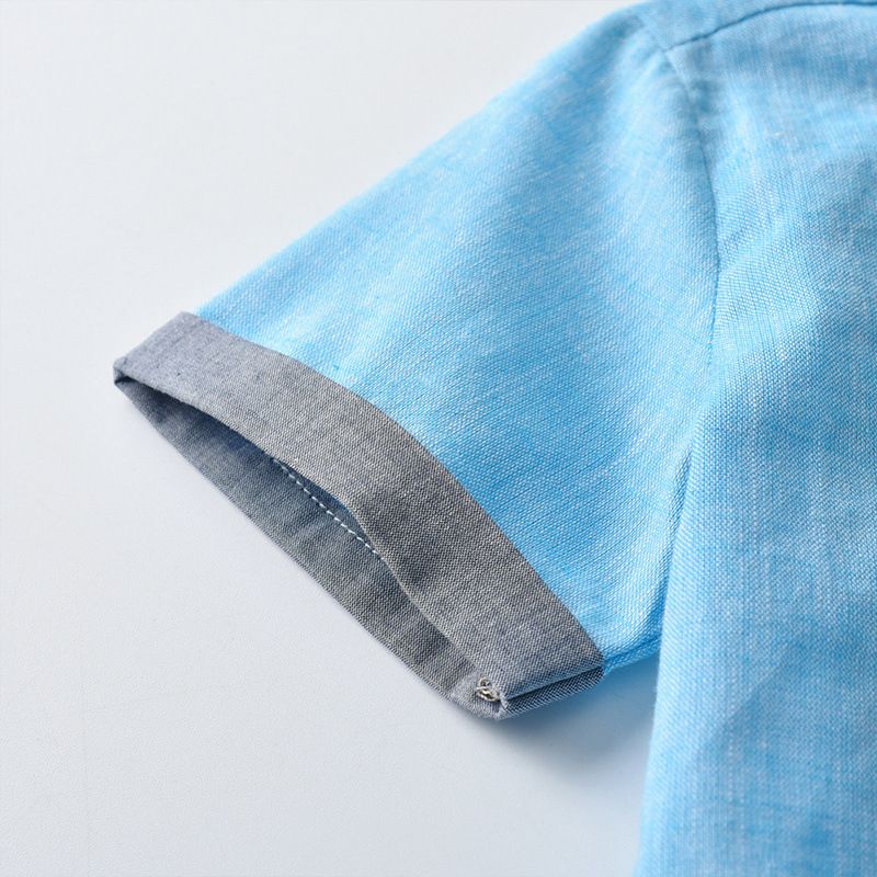 Kannerkleeder Jongen Summerkostüm Kanner Hären Eenzeltasch Kuerzärm T-Shirt Bib Shorts Zweedeel Kostüm Kannerkleeder_voghion.com