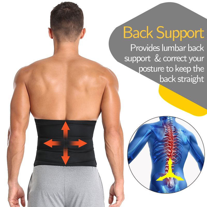 Trainer Männer Taille Abnehmen Body Shaper Fiess Gürtel Gewicht Verlust Fett Brennen Sport Gürtel Schweiß Trimmer Workout C_voghion.com