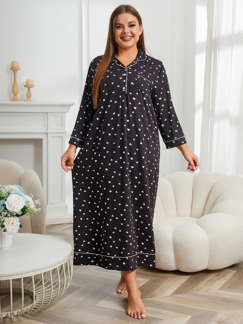 Large pajamas women in autumn and winter, weighing 200 pounds, long sleeved large size pajamas, suitable for outdoor_voghion.com