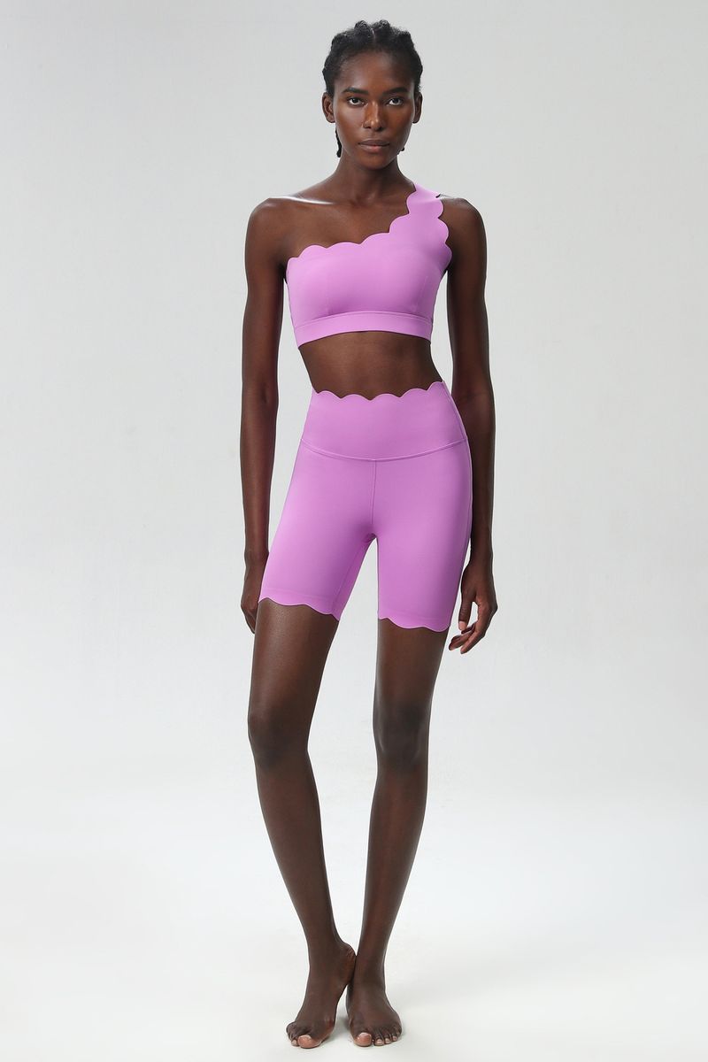 Small Wave Summer Yoga Outfit For Women Lycra Stretch Plus Size Tight-Fitting Sports Fitness Two-Piece Set_voghion.com