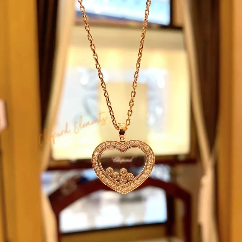 Cross-Border European And American Style Xiao Family Happy Chopard Sun Necklace Full Diamond Star Moon Collarbone Chain_voghion.com