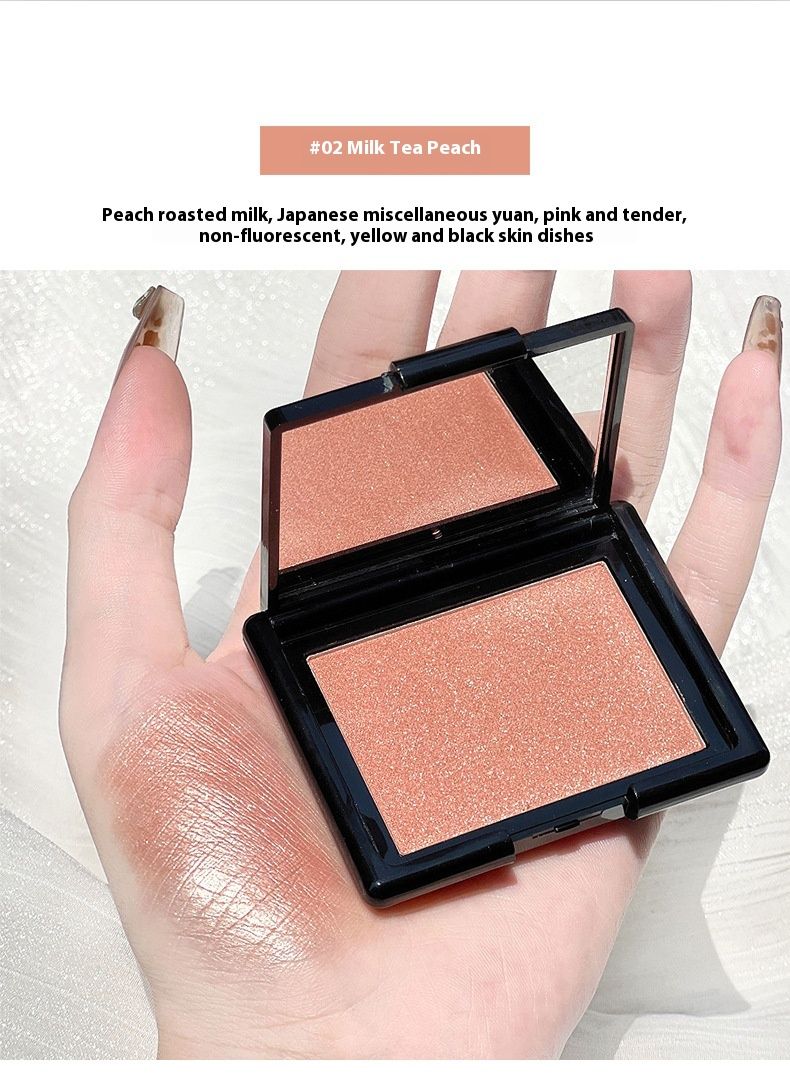 NOZO Puderrougeplatte, Hochglanz-Facelift, matt, natürlich, wasserfest, Concealer, Nude-Make-up, Monochrom-Puderrouge_voghion.com