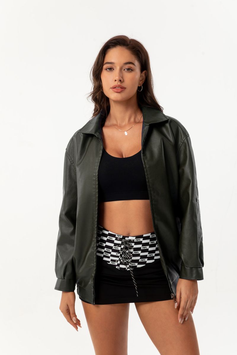Giacca oversize in similpelle da donna con colletto a revers, cappotto ampio a maniche lunghe per primavera e autunno, capospalla alla moda_voghion.com