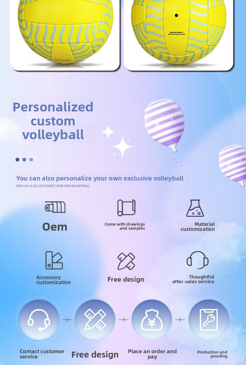 Sprzedaż hurtowa nr 5 z PVC, szyta maszynowo, dla uczniów szkół średnich, w sprzedaży transgranicznej, miękka piłka siatkowa do ćwiczeń_voghion.com