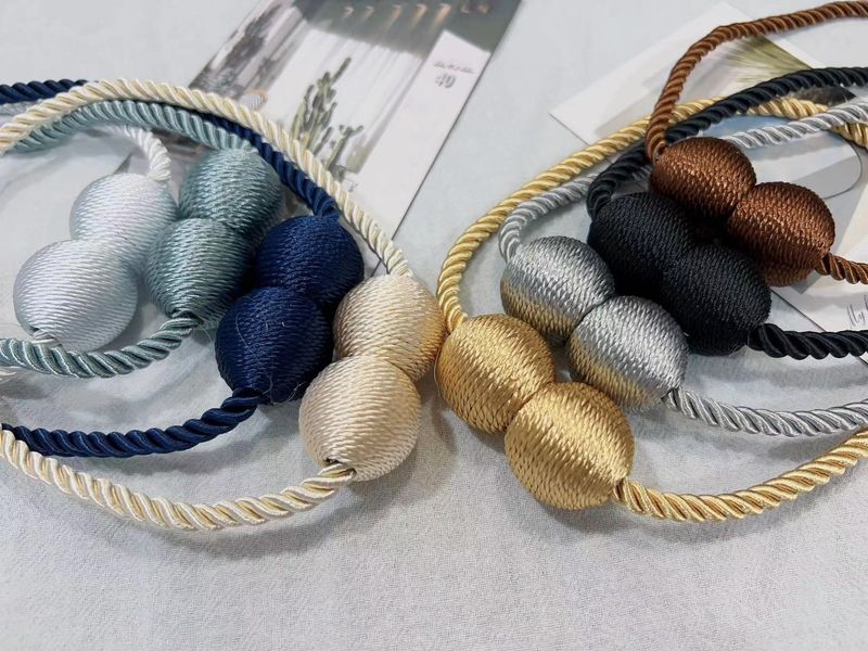 Rechte koptelefoon, kalebas stijl gordijn magneet gesp, huistextiel accessoires, touw, raamdecoratie bindband_voghion.com