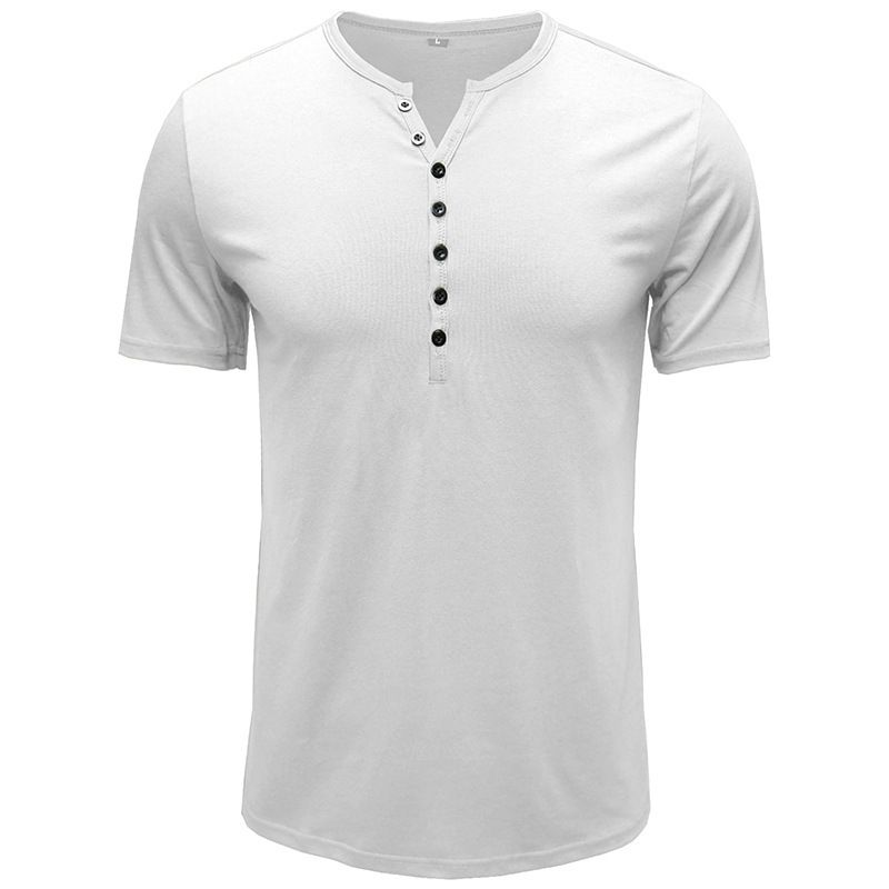 2025d Summer New Short Sleeve Men's T-Shirt Clothing Henley Shirt Shirts_voghion.com