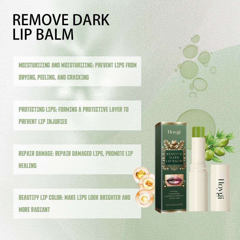 Hoygi Remove Dark Lip Balm, It Moisturizes Lips Membranes Prevent Weather-Shack Lip Care Lipstick Fade Lip Lines Lip_voghion.com