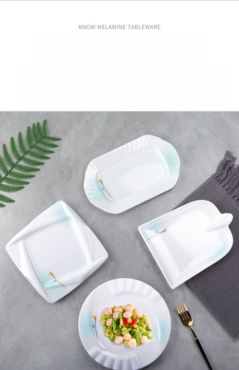 Commercial Restaurant Restaurant-Specific Stir-Fry Serving Irregular Edge Unique Dishes Cold Dish Plates_voghion.com