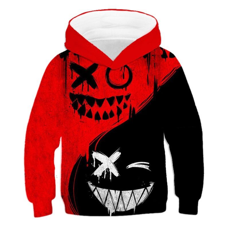 Abbigliamento per bambini Xoxo Felpa con cappuccio per ragazzi e ragazze, carina, stampa digitale 3D, felpe con graffiti_voghion.com