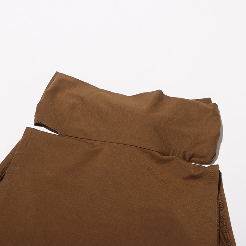 Abbigliamento da donna, top senza maniche con colletto a volant, nuovo temperamento, design con lacci plissettati, vestibilità attillata._voghion.com
