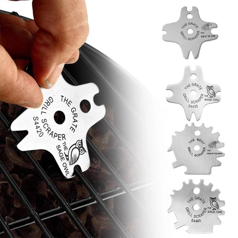 Tragbare Metall Grillgrills Rosterreiniger Botzen Grillschaber Scheierwierksgeschir Grillreinigung Grillreinigung Grillschaber_voghion.com