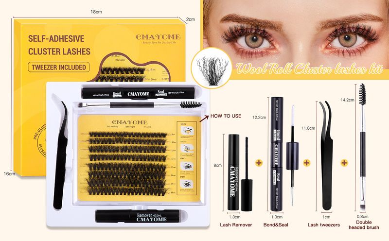 Hot-Selling Natural Fluffy Wool Curl False Dense Single Cluster Segmented Eyelashes Lightweight Eyelash Set_voghion.com