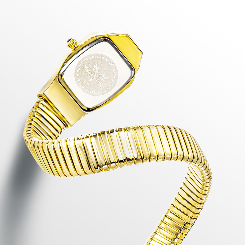 MISSFOX Neue Trend-Kopf-Freizeit-Temperament-wasserdichte, fortschrittliche, schlangenförmige Damenuhr_voghion.com