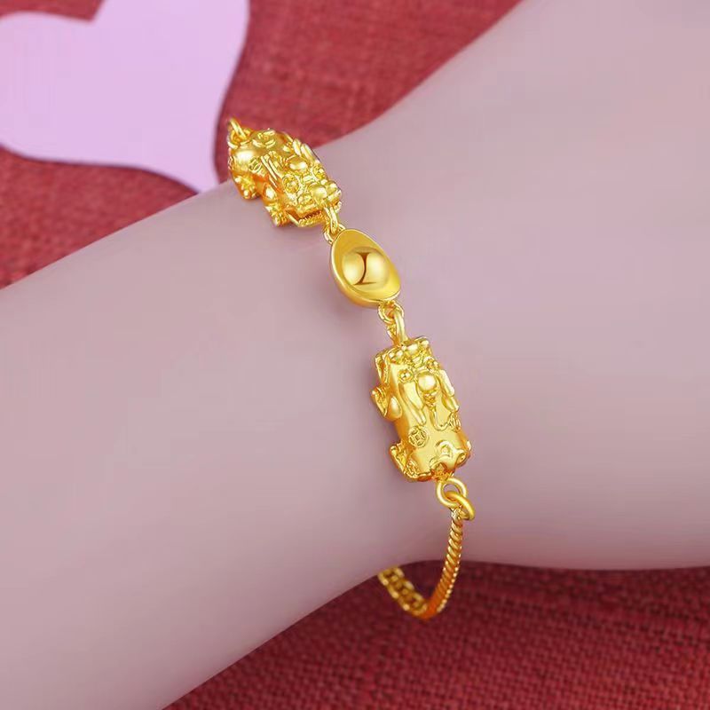 Vieam Lucky Lingotto Rame Placcato Lucky Live Gioielli Bracciale Oro_voghion.com