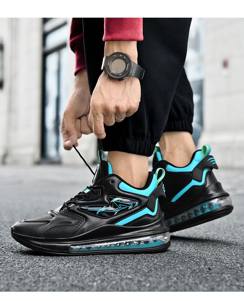 Neue Herrenschuhe für den Herbst, Sportschuhe aus Ultrafaserleder, luftgepolsterte Laufschuhe_voghion.com