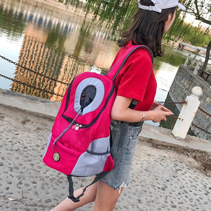 Atmungsaktiver Hunderucksack für kleine große Hunde und Katzen, doppelte Schultertragetasche, tragbarer Reiserucksack für Haustiere_voghion.com