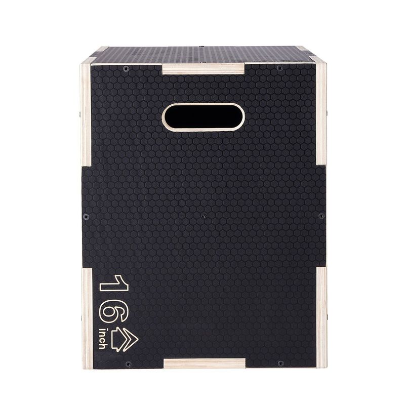 VEVOR 3 In 1 Plyometric Jump Box, 24/20/16 Inch Wooden Plyo Box, Platform & Jumping Agility Box, Anti-Slip Fitness Exercise Step Up Box For Home Gym Training, Conditioning Strength Training, Black_voghion.com