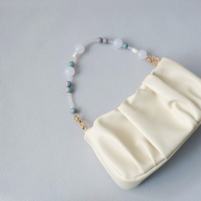 Gioielli con perline acriliche, bracciale con perline iridescenti, accessori, tracolla, tracolla per telefono, borsa in resina, catena_voghion.com