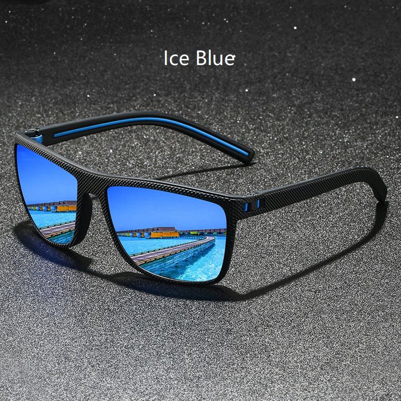 Moda Classico Vintage Check Pattern Square Polarized Occhiali da sole Uomo Donna Moda Pesca Guida Uomo Occhiali da sole UV400 Retro_voghion.com