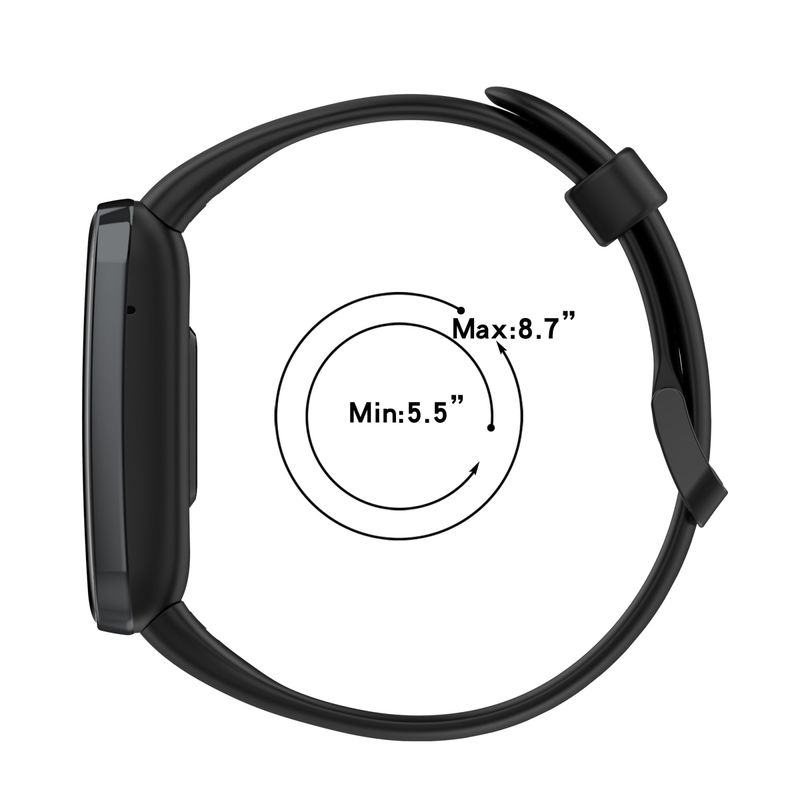 For Xiaomi Mi Band 7 Pro Solid Color Silicone Watch Band(Black)_voghion.com