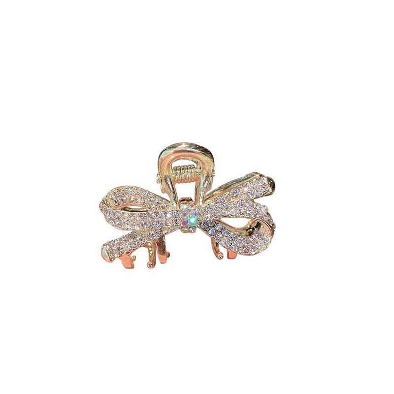 Cut Water Diamond Butterfly Knot Hair Clamping Simple Girl's Bang Clip Small Size Xia_voghion.com