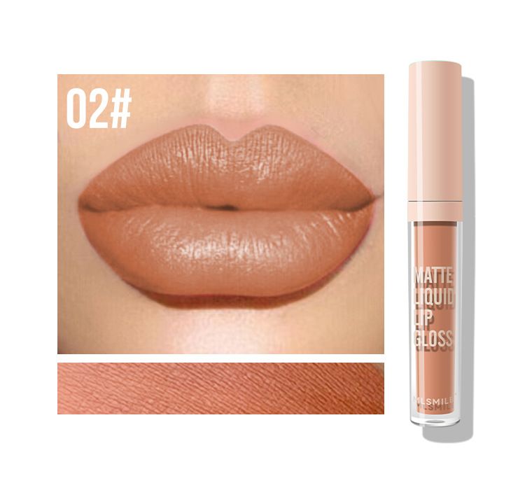 MLSMILE Matte Non Stick Lip Glaze Waterproof Non Fading Liquid Lipstick Water Light Moisturizing Lip Plumping Lip Gloss_voghion.com