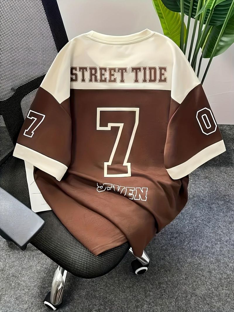 T-shirt pour homme, impression numérique 3D, numéro 07, respirant, séchage rapide_voghion.com